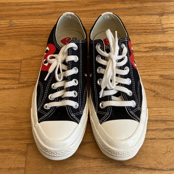 Comme des Garçons CdG PLAY Converse Chuck Taylor All Star Low-Top Sneakers Black - Picture 3 of 8